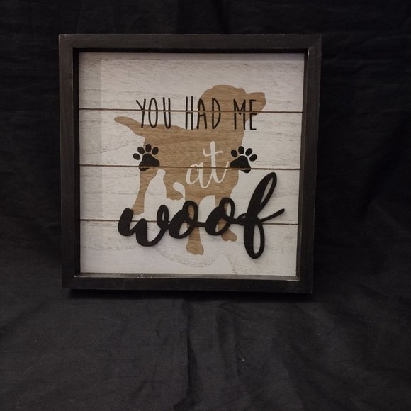 Dog wooden frame, to hang Home Decor - Picture 2 of 3